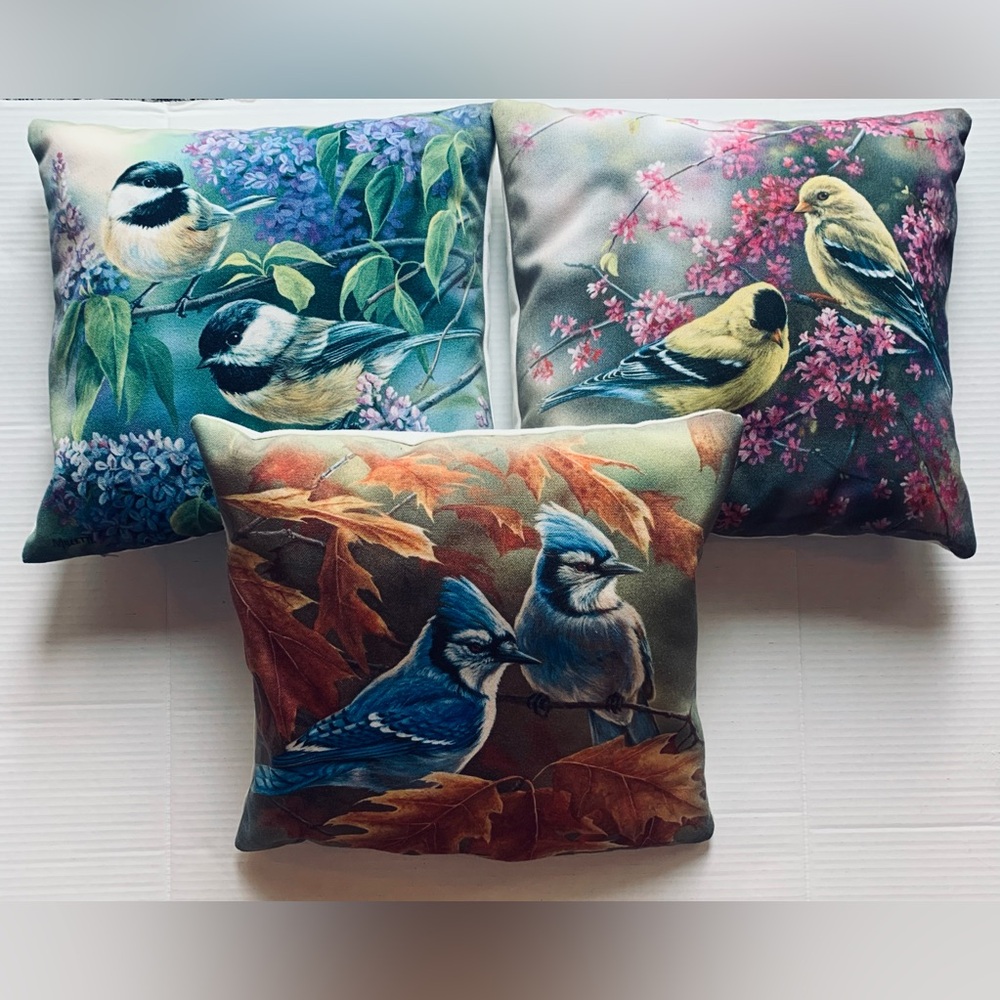 Danbury Mint Pillows Stuffed W/ Waterfowl Feathers Rosemary Millette Set of 3
